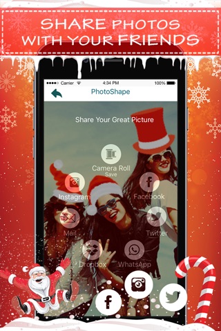 Merry Christmas Photo Cards Booth - Make Best Santa Meme effects for Xmas Pic ! screenshot 2