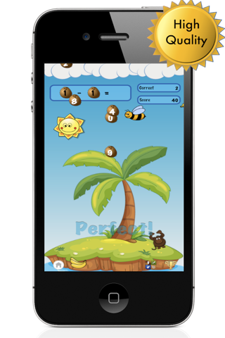 Easy Monkey Math: Free Basic Lessons Game screenshot 2
