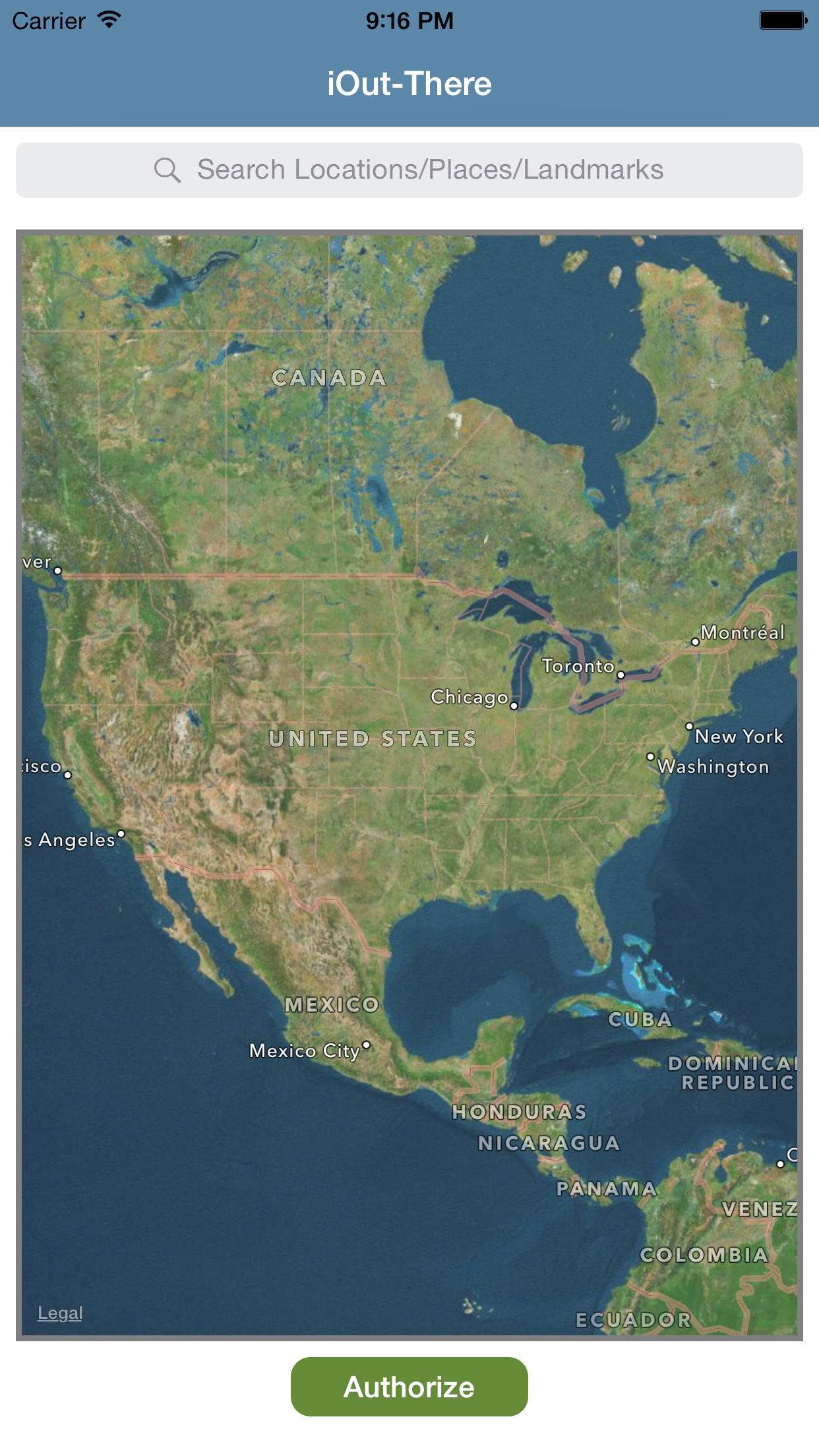 Screenshot 1 of iOut-There - Search and View pictures around the world