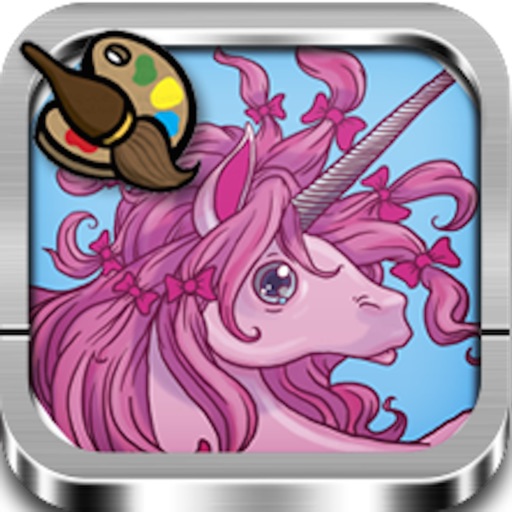 Coloring&Activity Book Little Unicorn Pony in the fairy land of magic icon