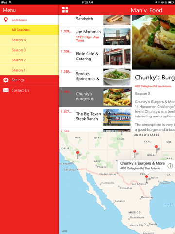 Locator for Man vs Food