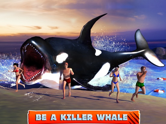 Killer Whale Beach Attack 3D iPad screenshot 1 - Games app