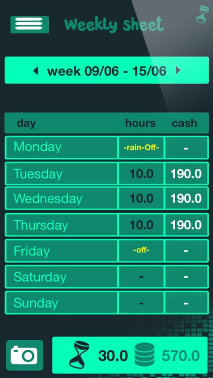 weekly timesheet