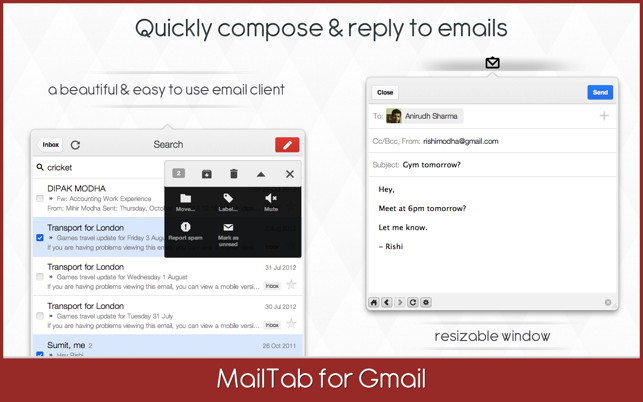 ‎MailTab for Gmail - Email Client Screenshot