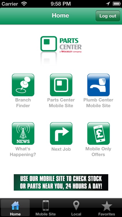 Parts Center Branch Locator