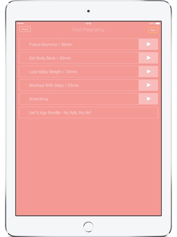 Post Pregnancy Workouts Lite – Lose Belly Fat with Body Weight Exercises iPad screenshot