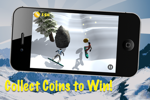 Snowboard Extreme Race - Cross Country Off Piste Chase Free screenshot 3