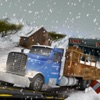 冬の高速道路のトラック運転手のラッシュ3Dシミュレータ