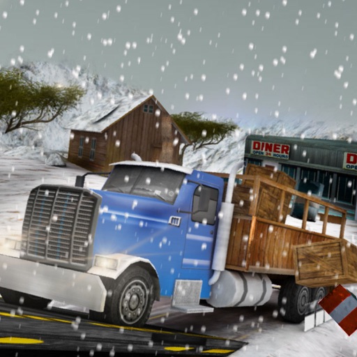 зима водитель грузовика шоссе пик 3D симулятор