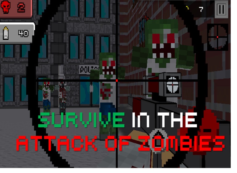 PixelSniper - Zombie Hunter Sniper Mini Survival Game screenshot 8