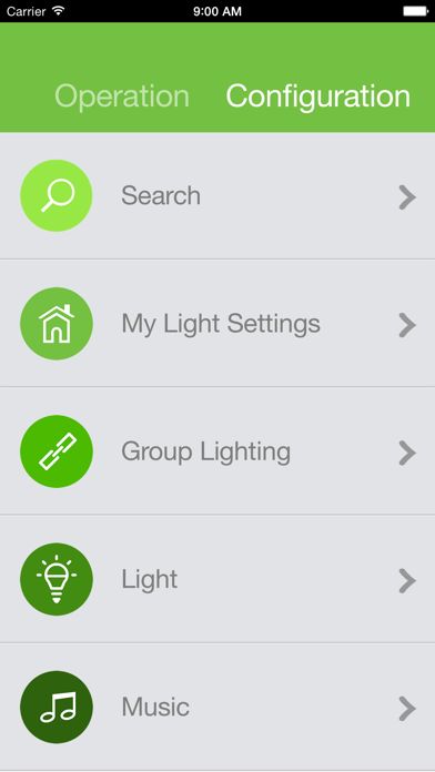 Sensio MultiLight iPhone screenshot
