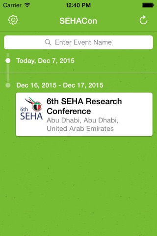 6th SEHA Research Conference screenshot 2