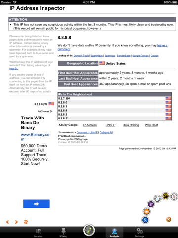 IP Address Locator - Lookup IP from latest Worldwide IP database Utilities