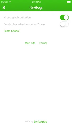 Captura de pantalla de Refunds en iPhone 3