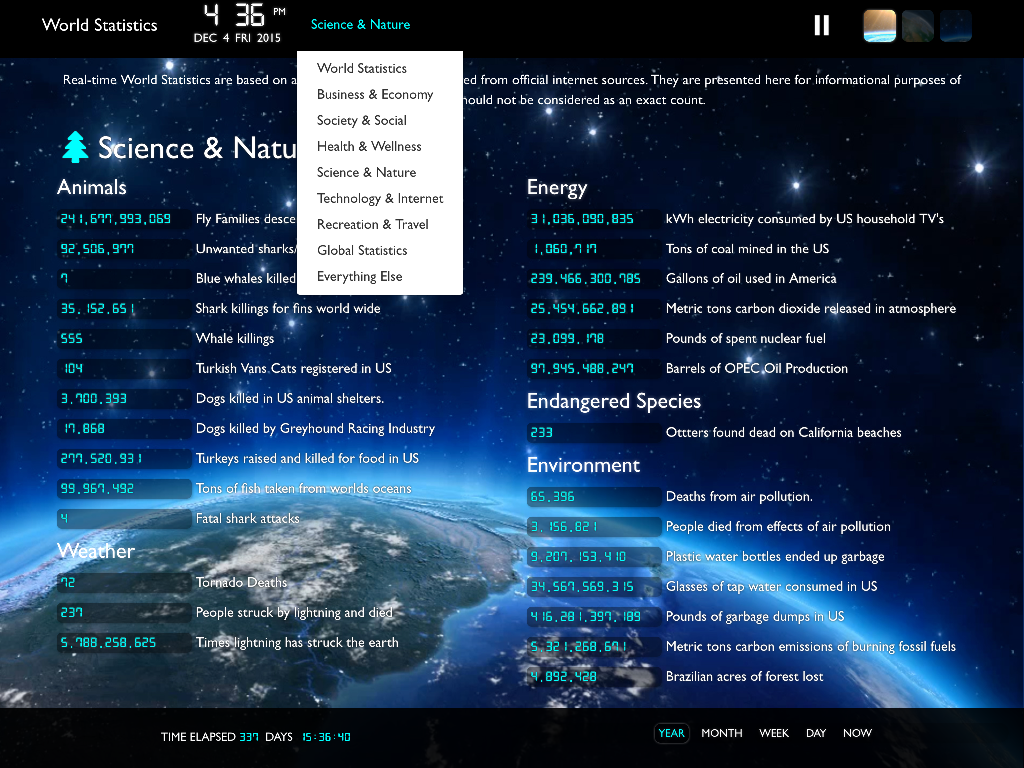 World Statistics screenshot 5