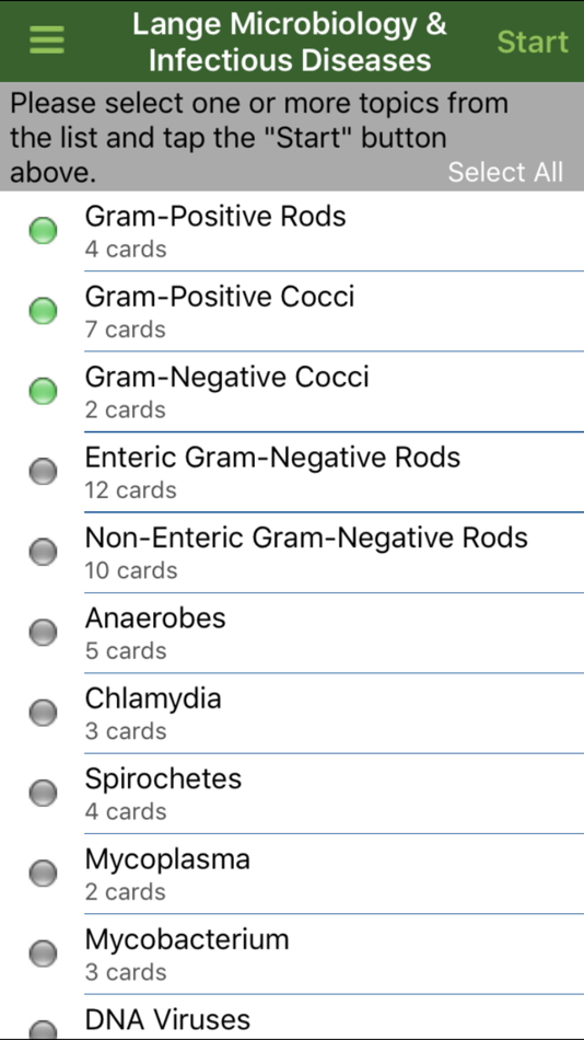 #3. Microbiology and Infectious Diseases LANGE Flash Cards (iOS) Por: gWhiz, LLC