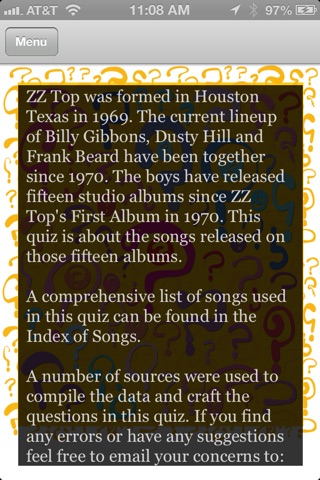 ZZ Tunes Quiz screenshot 3