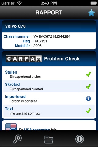 CARFAX screenshot 2