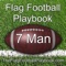 The 7 Man Flag Football Playbook includes animations of thirty plays