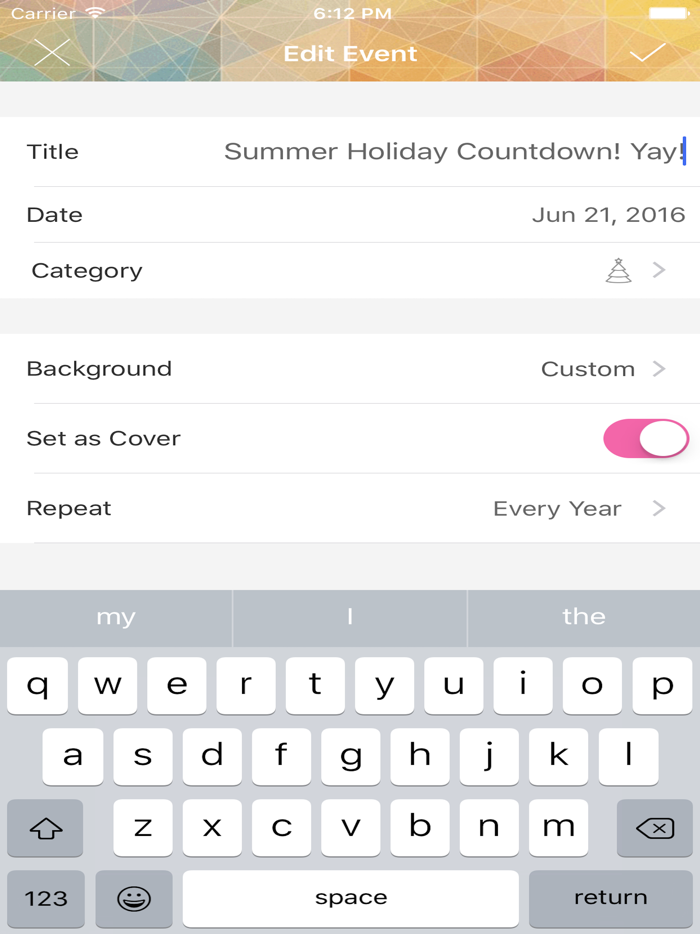 Event Countdown Days Left Counter - Date Reminder Widget Counting Clock Timer and Calendar Wallpaper App