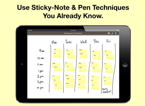 Screenshot #6 pour Stickyboard 2 Free Edition: Sticky Notes on a Whiteboard to Brainstorm, Mindmap, Plan, and Organize