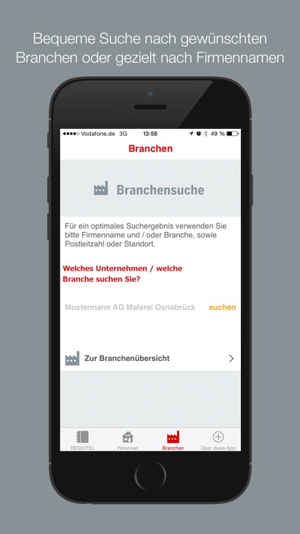 Regiotel - Die regionale Telefonbuch App der NOZ MEDIEN