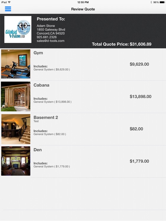 D-Tools Mobile Quote