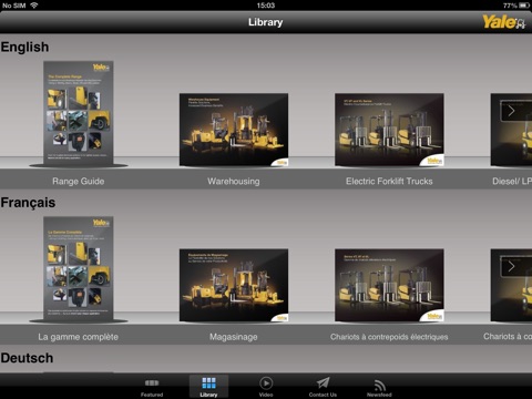 Yale EMEA Product Library screenshot 2