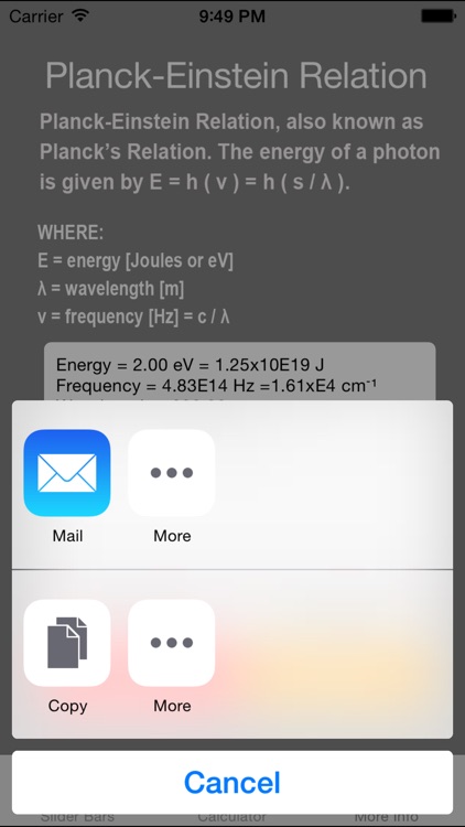 Visualizing Planck Einstein Wavelength Equation screenshot-3