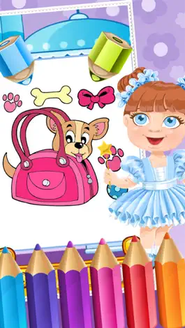 Game screenshot My Pet Puppy Книжка-раскраска для рисования Игры Ребенка apk