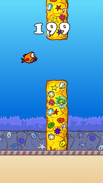 Splashy Fin The Flappy Fish (not bird) – Surf to cut the angry ocean, clash with over 2048 despicable reefs, crush the tiny hidden bubble in this survival saga! screenshot-4