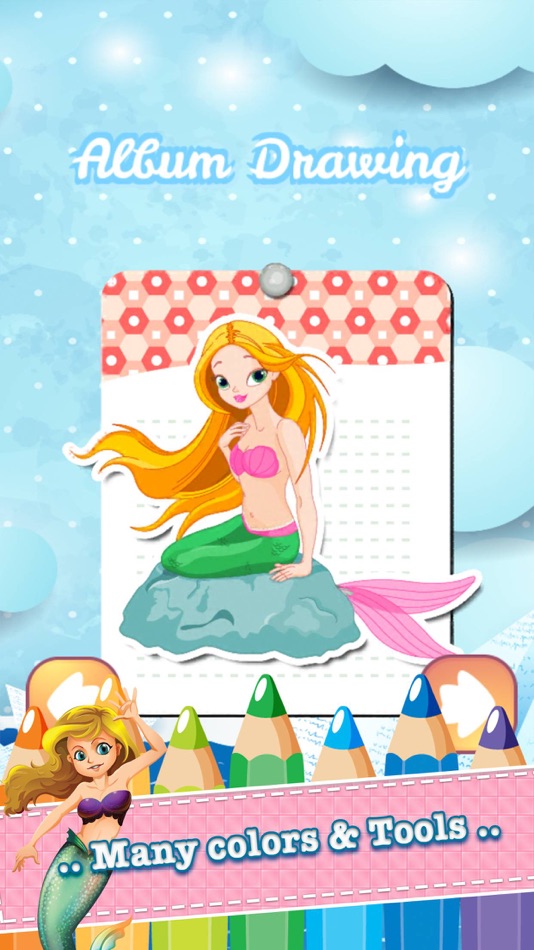 Mermaid Coloring Book Learning Games For Kids 4 th - 1.1 - (iOS)