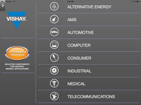 Vishay Mobile App for Design Engineers screenshot 2