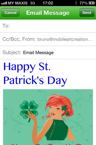 Saint Patrick Day eCards Lite N screenshot 2