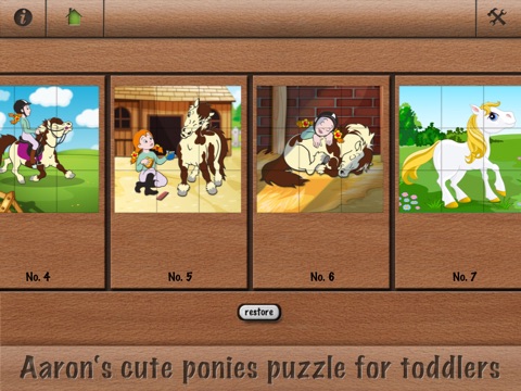 Aaron's cute ponies puzzle for toddlers screenshot 2