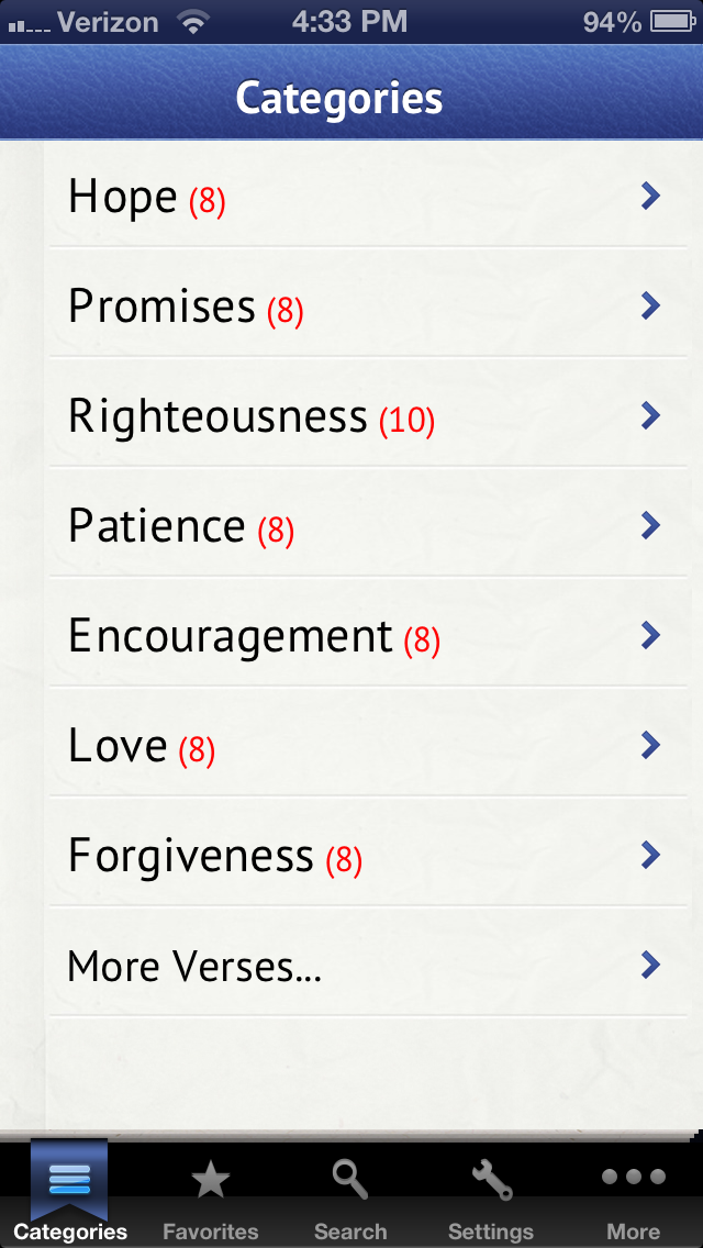 Screenshot #1 pour Bible Verses For Facebook,SMS & Twitter FREE