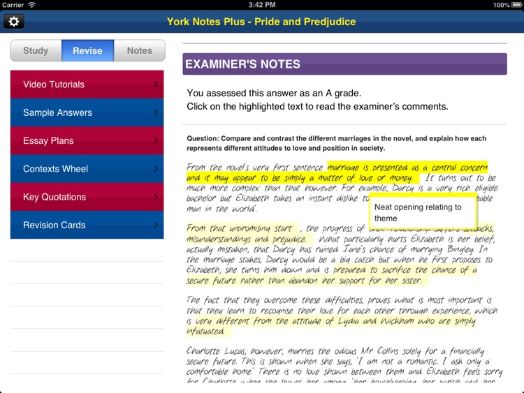 Pride and Prejudice York Notes GCSE for iPad screenshot-3