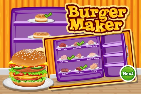 Burger Maker - Fast Food Cooking Game for Boys and Girls screenshot 2