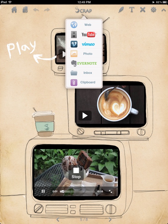 Scrapnote - for Web, PDF, YouTube and Images