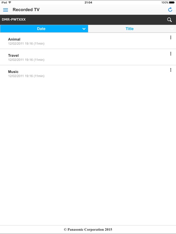 Screenshot #5 pour Panasonic Media Center