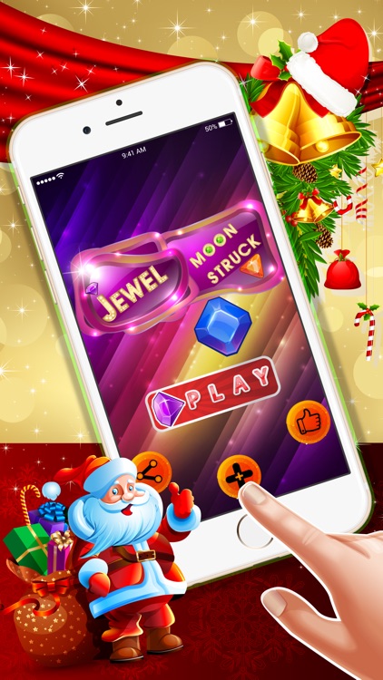 Jewel Moonstruck : - A fun match 3 game of colorful jewels for Christmas season.