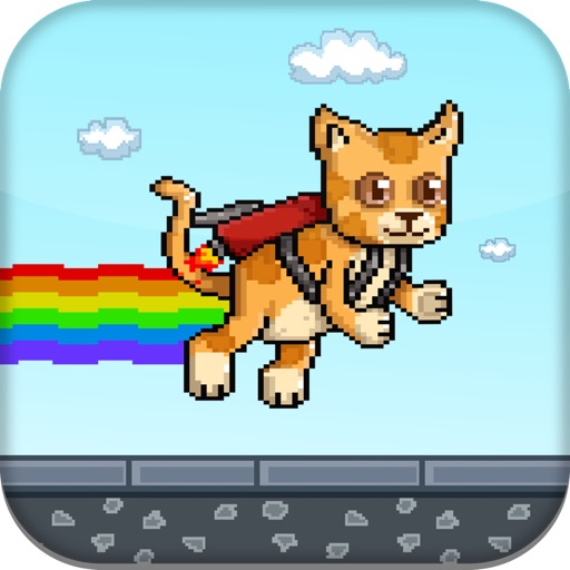 A Kitty Jetpack - The Impossible Hard Rainbow Cat Orange Nyan Racer icon