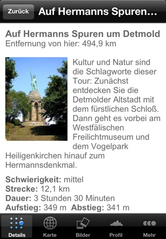Hermannshöhen Wanderkarte –  Hier läuft das Leben! screenshot 3