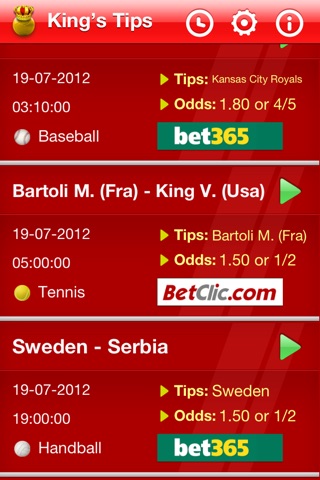 King's Tips Multi Sports screenshot 3