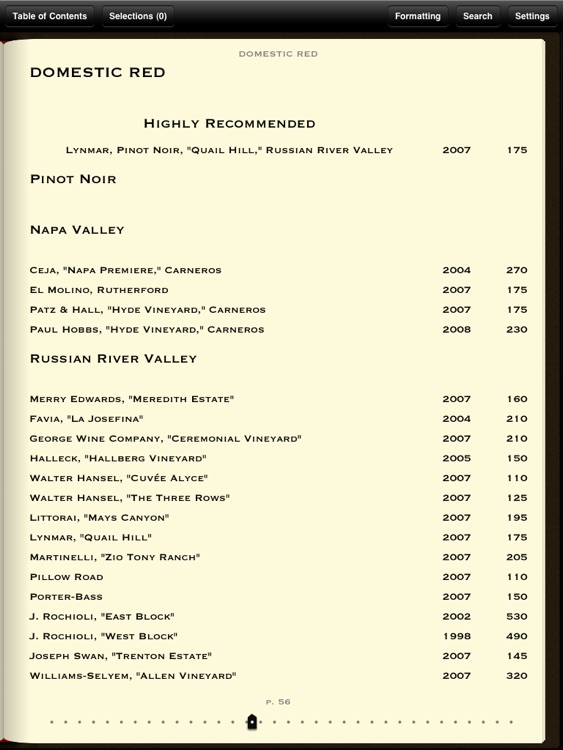 The French Laundry Wine List