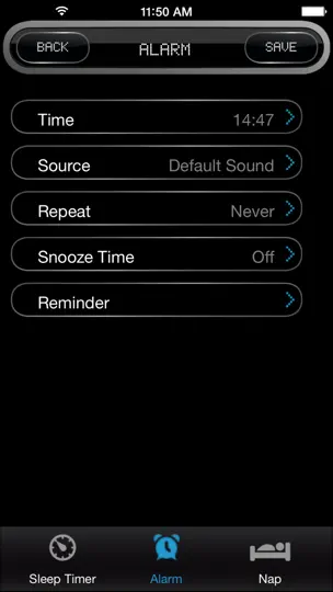 Capture d'écran de Denon Cocoon sur iPhone 5