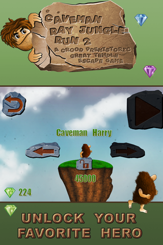 Caveman Jungle Run : A Great Dinosaur Escape Game-Free Edition screenshot 3