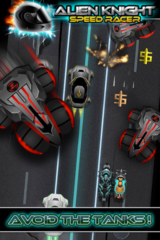 Alien Knight Speed Racer - Motor Bike Clash City Run Edition screenshot 3