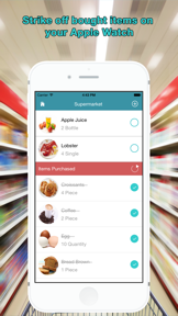 WatchList - The Grocery Shopping List on the Watch screenshot