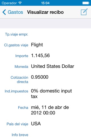 SAP Travel Expense Report screenshot 3